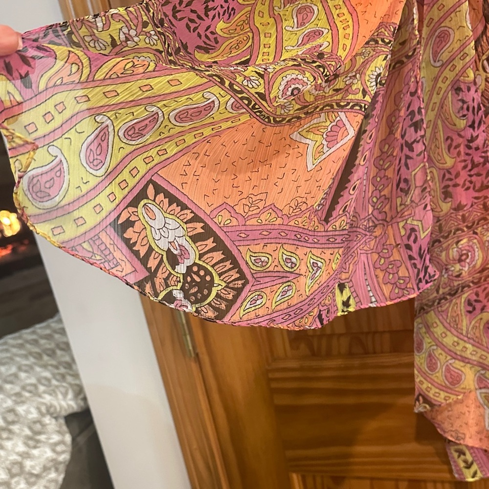 Colorful Paisley Scarf - Picture 2 of 4